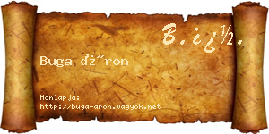 Buga Áron névjegykártya